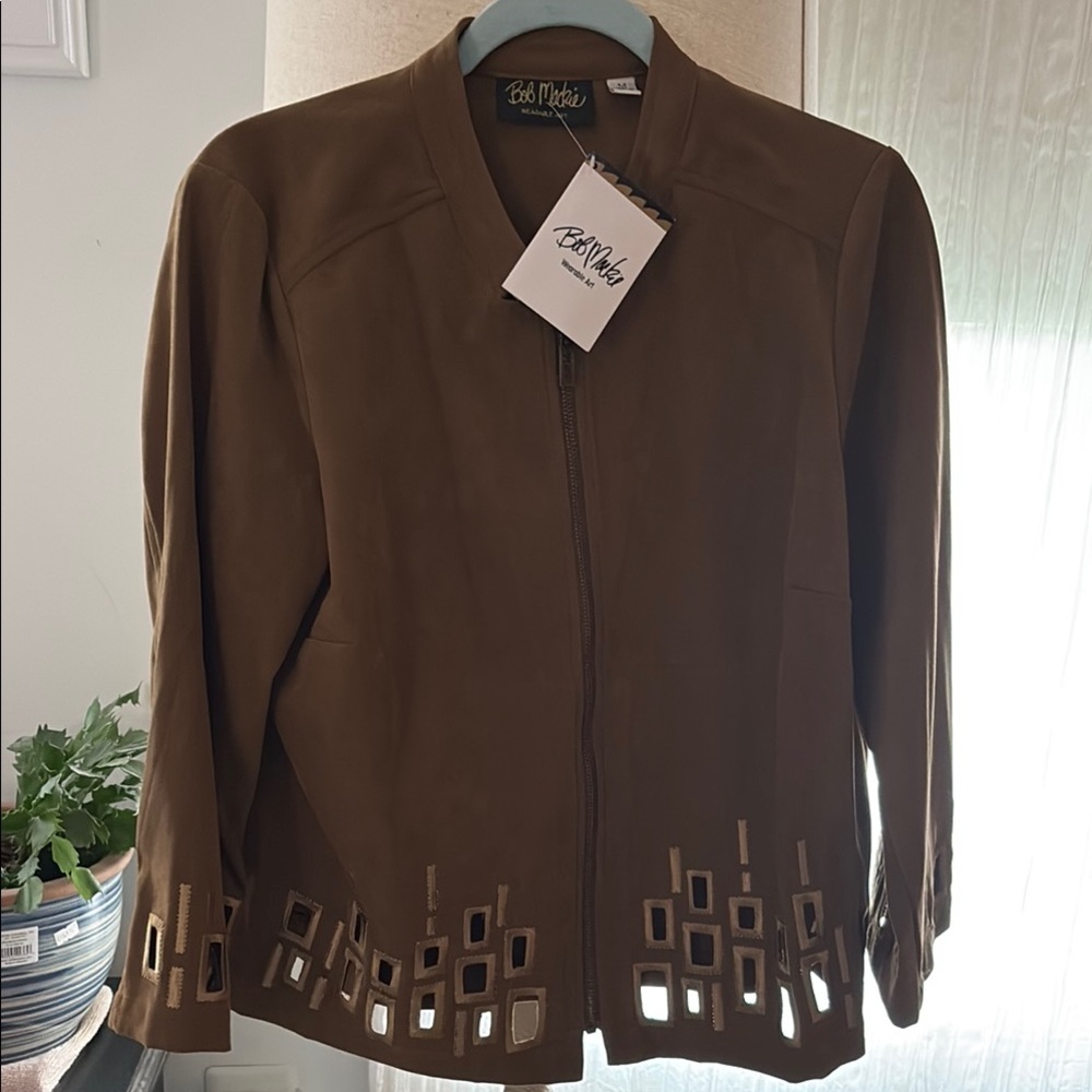 Bob Mackie Brown Blazer Elegant Suit Jacket